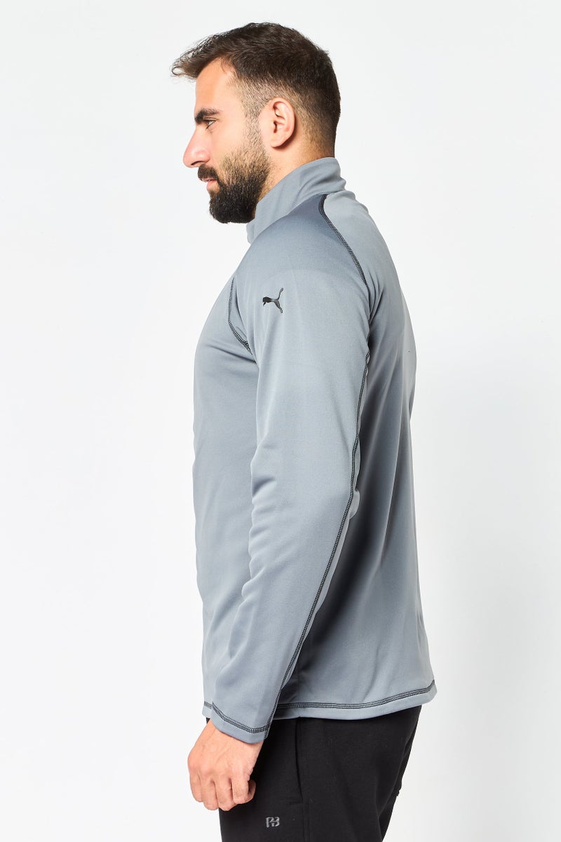 PUMA Men Sportswear Fit Long Sleeve Training Sweatshirt, Grey - Image 3